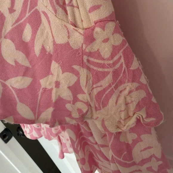 Free People Floral Pink and White Dress - Picture 7 of 16